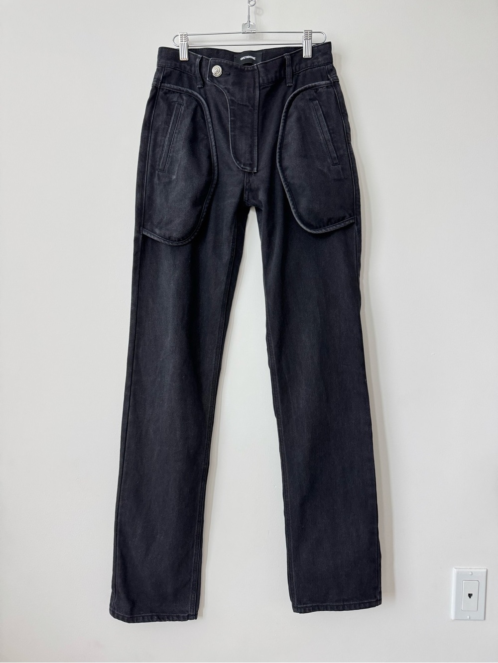 We11done Straight Leg Extra Long Women's Jeans with Inside Out Effect - Size S